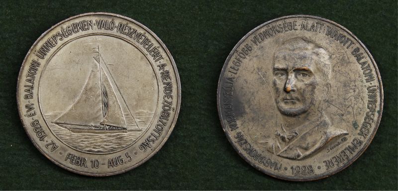Seregély Dezső (1867 - 1948) - Az 1928. évi balatoni ünnepségeken résztvevők emlékérme